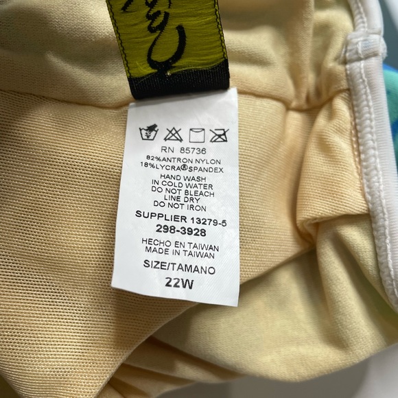 Plus Size Vintage Cazimi Tankini Top | Size 22W - Picture 8 of 8